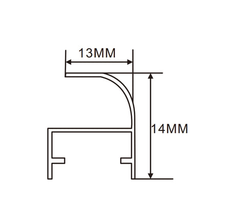 13×14mm LED Channel _SFL Series_ Model(YX)_ 1314畫框燈箱料