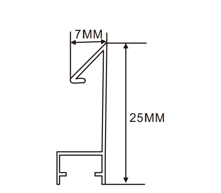 25×7mm LED Channel _SFL Series_ Model(YX)_ 2507畫框燈箱料