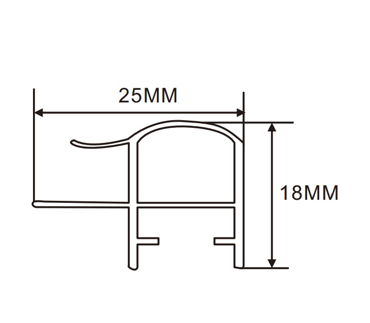 25×18mm LED Channel _SFL Series_ Model(YX)_ 2518 畫框燈箱料