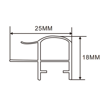 25×18mm LED Channel _SFL Series_ Model(YX)_ 2518 畫框燈箱料