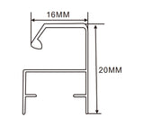 20×16mm LED Channel _SFL Series_ Model(YX)_ 1620畫框燈箱料
