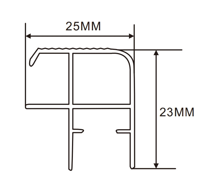 25×23mm  LED Channel _SFL Series_ Model(YX)_ 2523畫框燈箱料