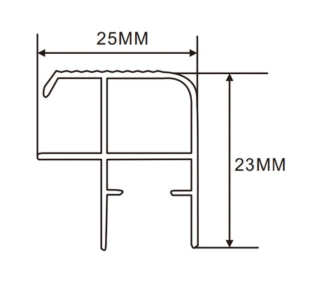25×23mm  LED Channel _SFL Series_ Model(YX)_ 2523畫框燈箱料