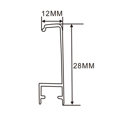 28×12mm  LED Channel _SFL Series_ Model(YX)_ 2812畫框燈箱料