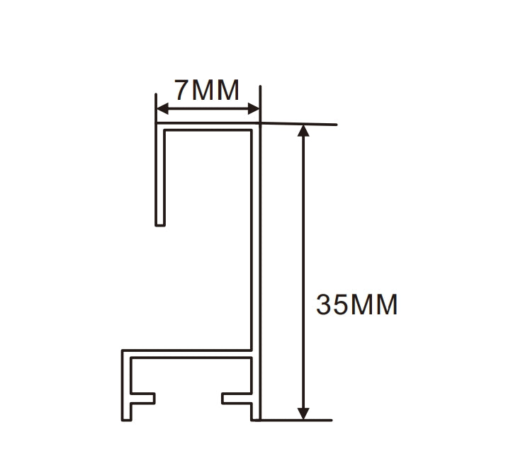 35×7mm  LED Channel _SFL Series_ Model(YX)_ 3507畫框燈箱料