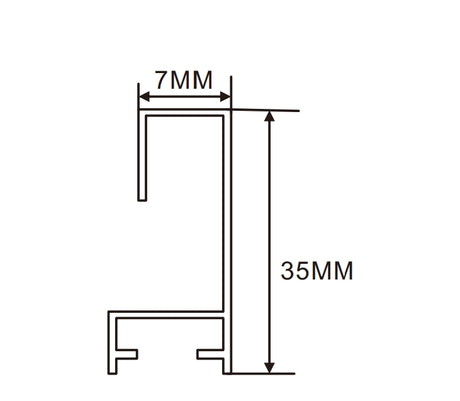 35×7mm  LED Channel _SFL Series_ Model(YX)_ 3507畫框燈箱料