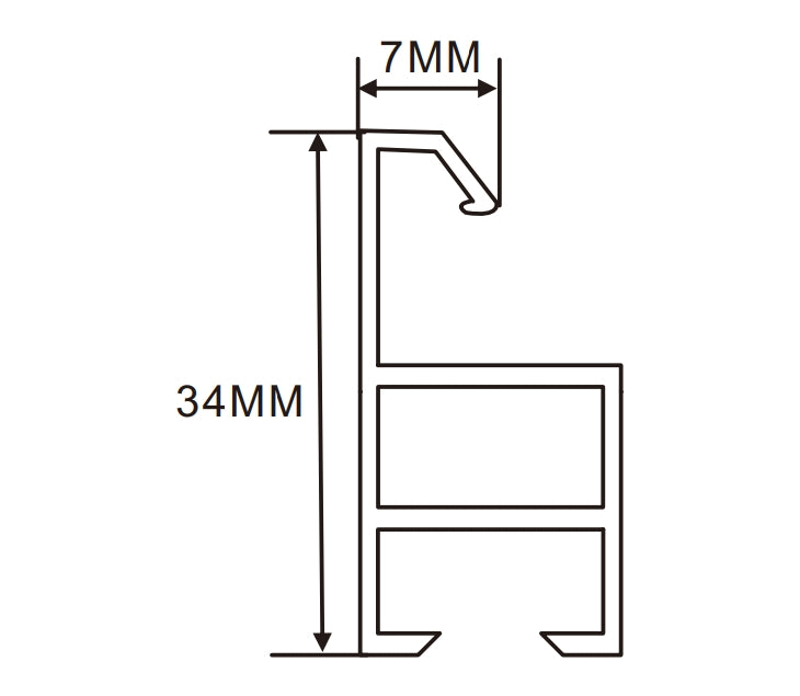 35×7mm  LED Channel _SFL Series_ Model(YX)_ 3508畫框燈箱料
