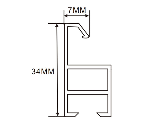 35×7mm  LED Channel _SFL Series_ Model(YX)_ 3508畫框燈箱料