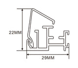 29×22mm LED Channel _SFL Series_ Model(YX)_ 1.5分抽畫型材(開啟)