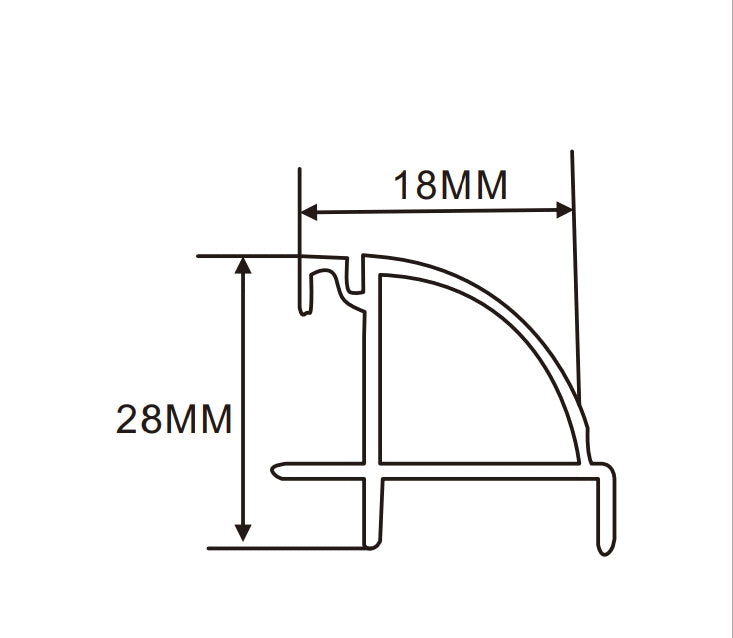 28×18mm  LED Channel _SFL Series_ Model(YX)_ 2818畫框燈箱料