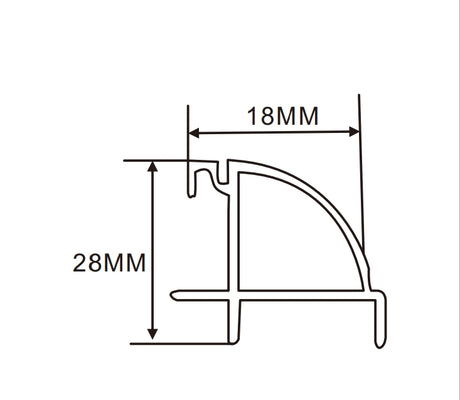 28×18mm  LED Channel _SFL Series_ Model(YX)_ 2818畫框燈箱料