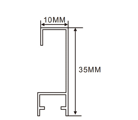 35×10mm  LED Channel _SFL Series_ Model(YX)_ 3510畫框燈箱料