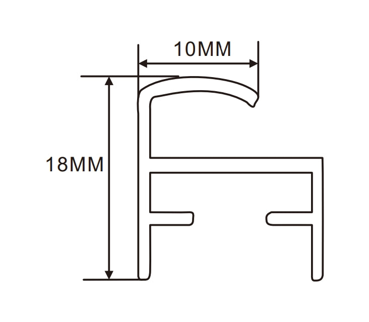 18×10mm LED Channel _SFL Series_ Model(YX)_ 1018畫框燈箱料