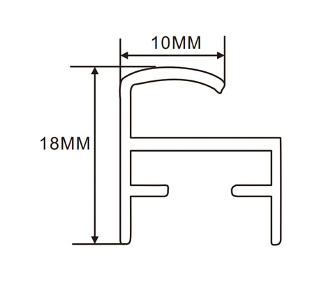 18×10mm LED Channel _SFL Series_ Model(YX)_ 1018畫框燈箱料