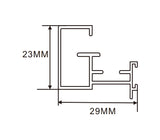 29×23mm LED Channel _SFL Series_ Model(YX)_ 1.5分抽畫型材(不開啟)