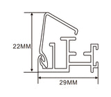 22x29mm LED Channel _SIL Series_ Model(YX)_ 1.5分抽畫型材(開啟)
