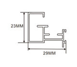 23x29mm LED Channel _SIL Series_ Model(YX)_ 1.5分抽畫型材(不開啟)