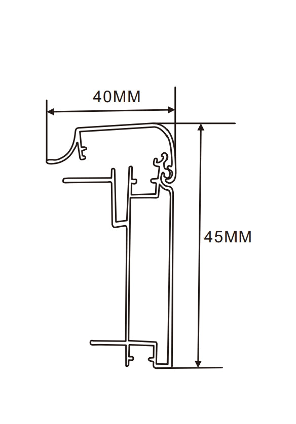 45×40mm  LED Channel _SEG Series_ Model(YX)_ 4.5x4卡布燈箱料