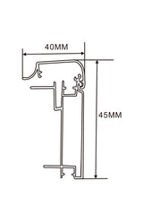 45×40mm  LED Channel _SEG Series_ Model(YX)_ 4.5x4卡布燈箱料