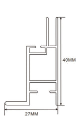 27×40mm  LED Channel _SEG Series_ Model(YX)_ 4公分單面卡布A款燈箱料