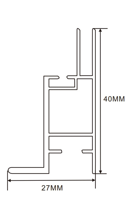 27×40mm  LED Channel _SEG Series_ Model(YX)_ 4公分單面卡布A款燈箱料