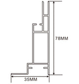35×78mm  LED Channel _SEG Series_ Model(YX)_ 8公分單面卡布A款燈箱料