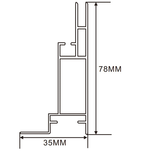 35×78mm  LED Channel _SEG Series_ Model(YX)_ 8公分單面卡布A款燈箱料