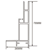 36×78mm  LED Channel _SEG Series_ Model(YX)_ 8公分單面卡布B款(背打板)燈箱料