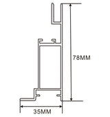 35×78mm  LED Channel _SEG Series_ Model(YX)_ 8公分單面卡布厚款燈箱料