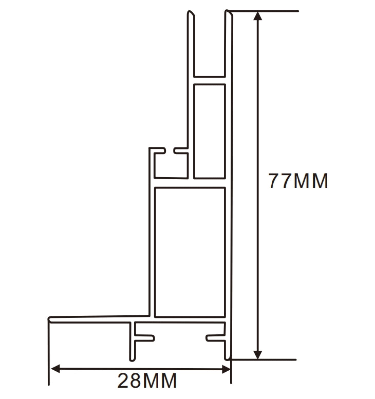 28×77mm  LED Channel _SEG Series_ Model(YX)_ 8公分單面卡布G款燈箱料
