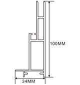 34×100mm  LED Channel _ SEG Series _ Model(YX) _ 10公分單面卡布C款燈箱料