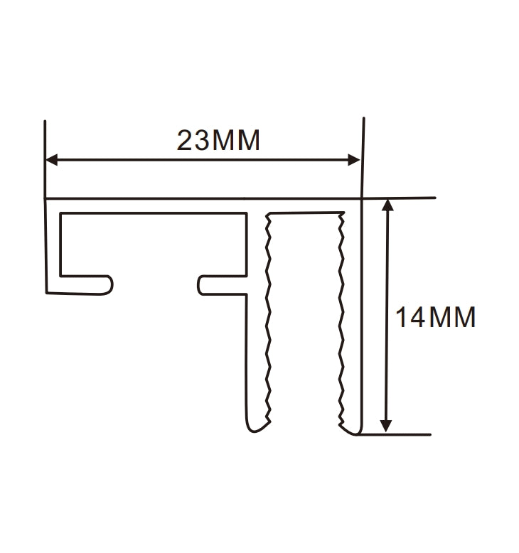 14×23mm  LED Channel _SEG Series_ Model(YX)_ 1.5公分卡布燈箱料