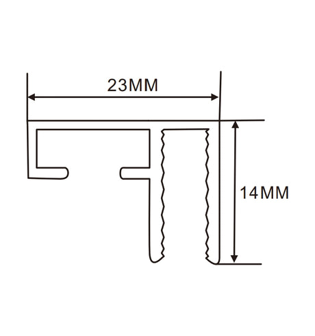 14×23mm  LED Channel _SEG Series_ Model(YX)_ 1.5公分卡布燈箱料
