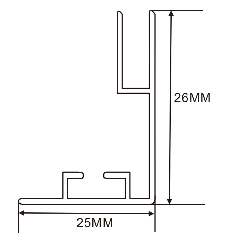25×26mm  LED Channel _SEG Series_ Model(YX)_ 2.5公分卡布燈箱料