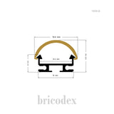 19.4 x 15.5 mm LED Channel _ U3D Series _ Model(HL) _ 1809-B