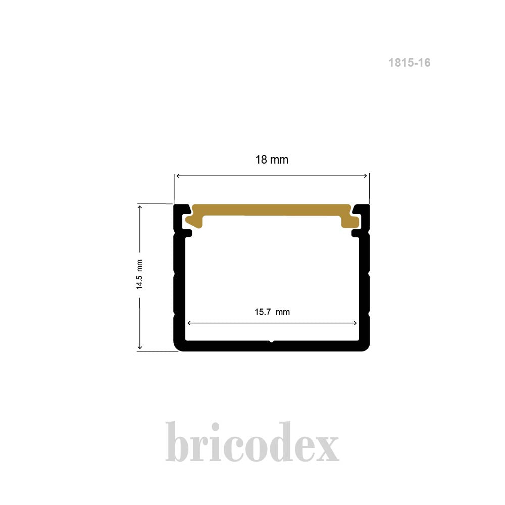 18x8.7 mm LED Channel _ SML Series _ Model(HL) _ 1815-16