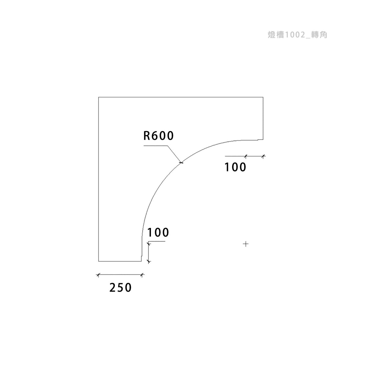 250 × 80 mm LED Channel _ GRG Panel Series _ Model _ 燈槽1002