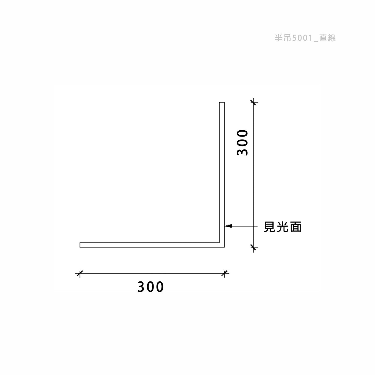 300 x 300 mm LED Channel _ GRG Panel Series _ Model _ 半吊5001