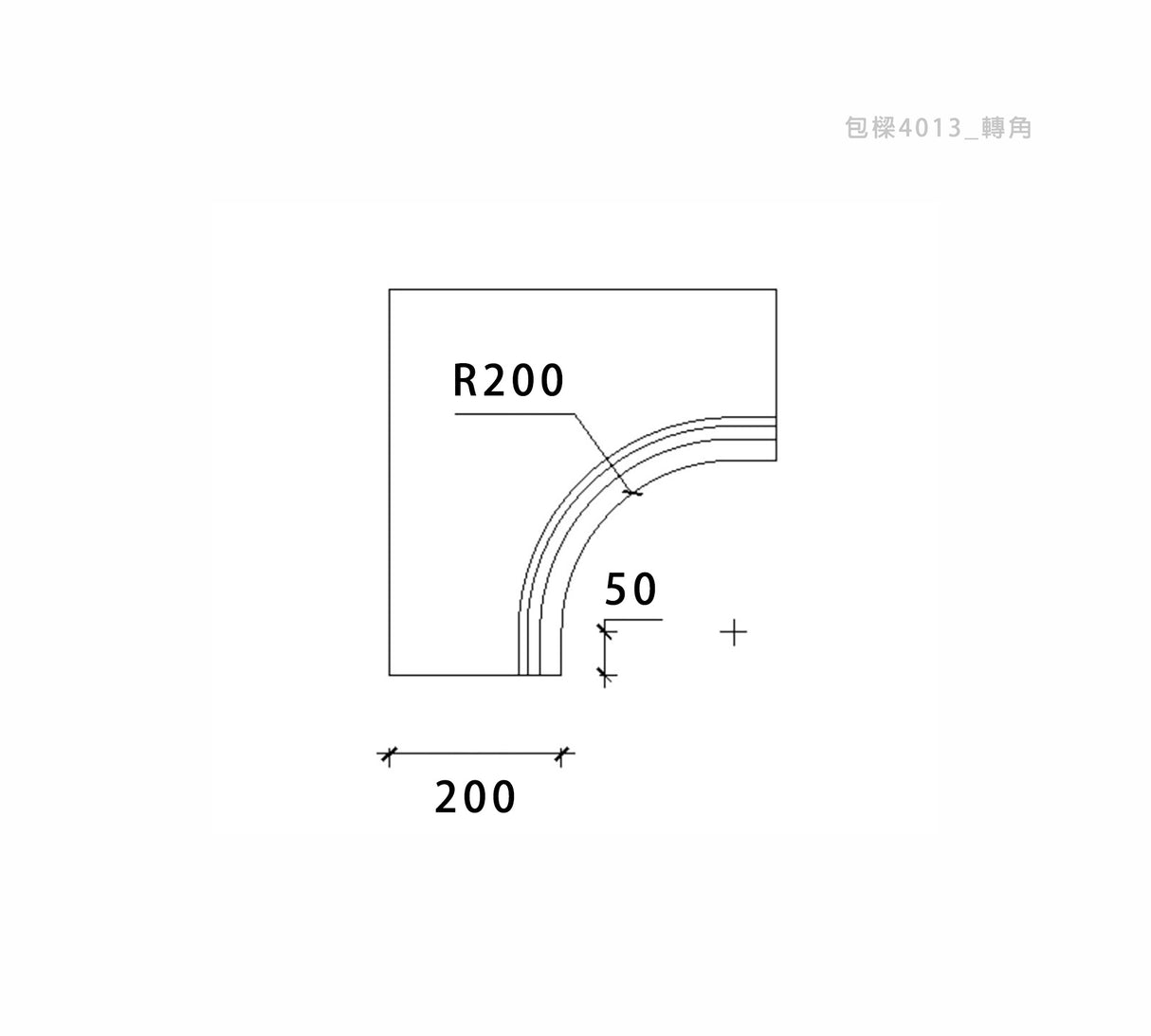 200 x 230 mm LED Channel _ GRG Panel Series _ Model _ 包樑4013