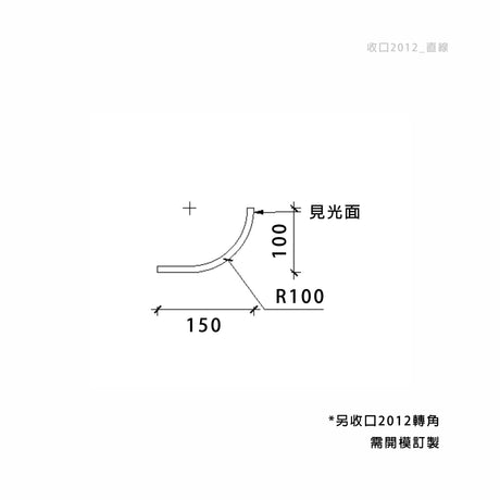 150 × 100 mm LED Channel _ GRG Panel Series _ Model _ 收口2012