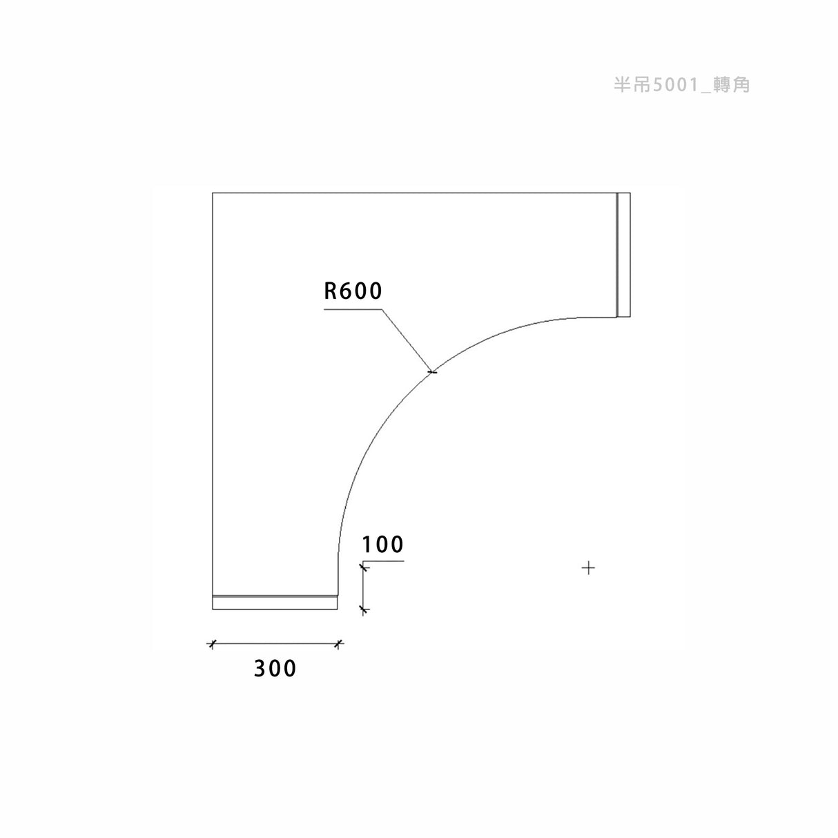 300 x 300 mm LED Channel _ GRG Panel Series _ Model _ 半吊5001
