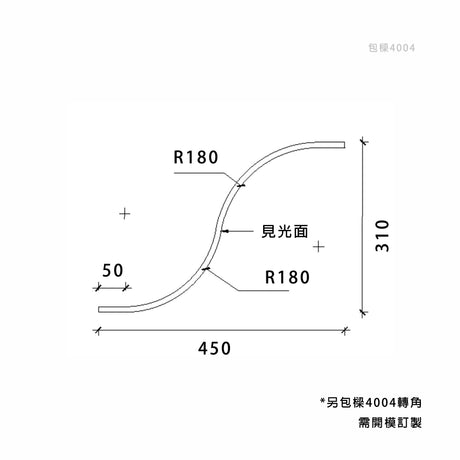450 x 310 mm LED Channel _ GRG Panel Series _ Model _ 包樑4004