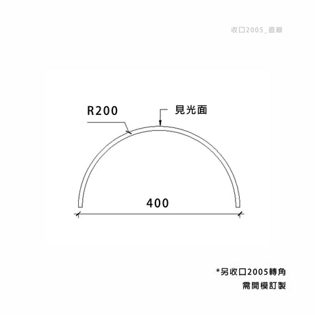 300 × 150 mm LED Channel _ GRG Panel Series _ Model _ 收口2005