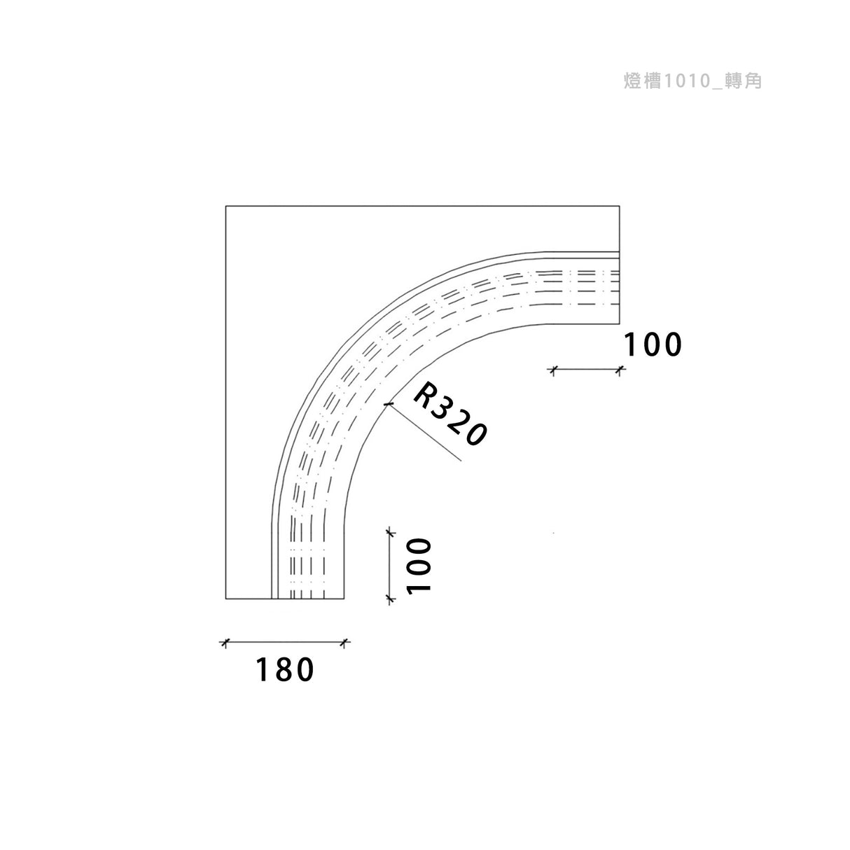 180 x 80 mm LED Channel _ GRG Panel Series _ Model _ 燈槽1010