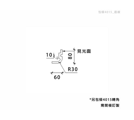60 x 80 mm LED Channel _ GRG Panel Series _ Model _ 包樑4015