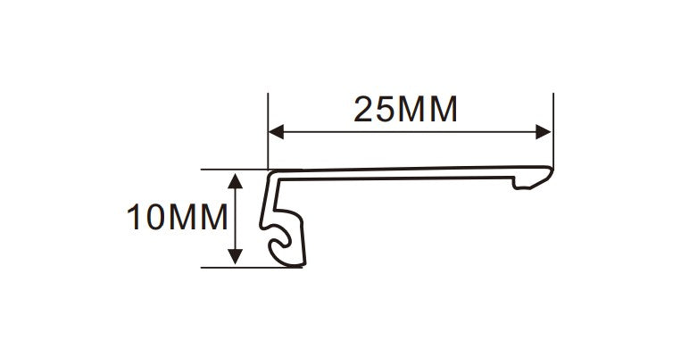 2.5 x 2.5 cm LED Channel _UTL Series_ Model(YX) _ 2.5cm 雙面平蓋鋁型材