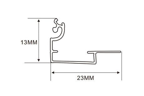 2.5x7 cm LED Channel _ UTL Series _ Model(YX)_ 2.5cm 弧面 LED 鋁型材