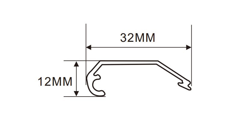 2.1x3.7 cm LED Channel _UTL Series_ Model(YX)_ 2.8cm 斜蓋鋁型材