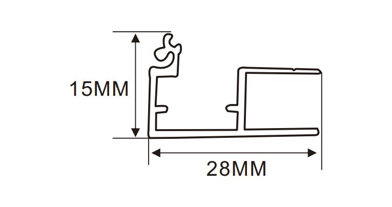 2.8x 1.5 cm LED Channel _UTL Series_ Model(YX)_ 2.8cm 菱形鋁型材