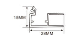 2.8x 1.5 cm LED Channel _UTL Series_ Model(YX)_ 2.8cm 菱形鋁型材